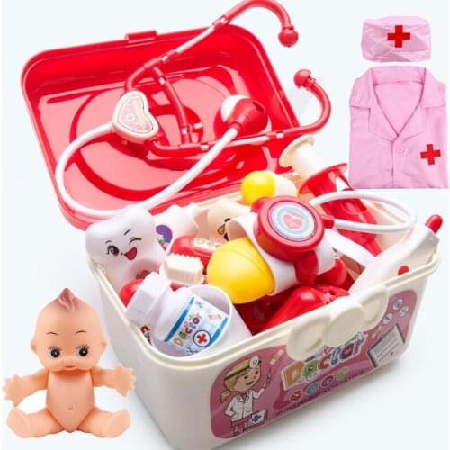 Kids Doctor Set Pretend Play Doctor Toy Simulation Medicine Box Injection Medical Kit Role Playing Games for Girls Gift