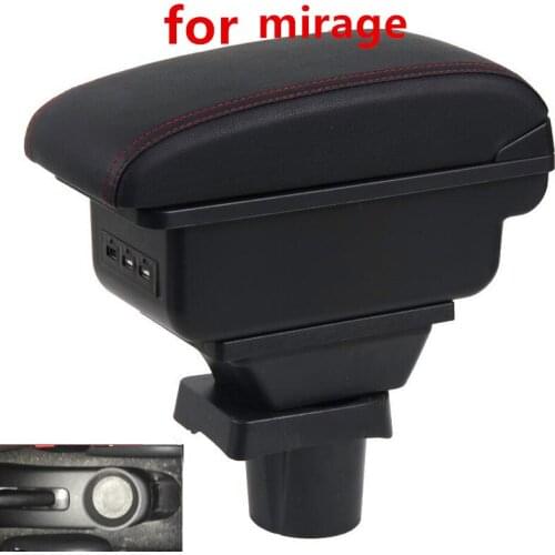 For Mitsubishi mirage Space Star armrest box central Store content Storage box USB interface