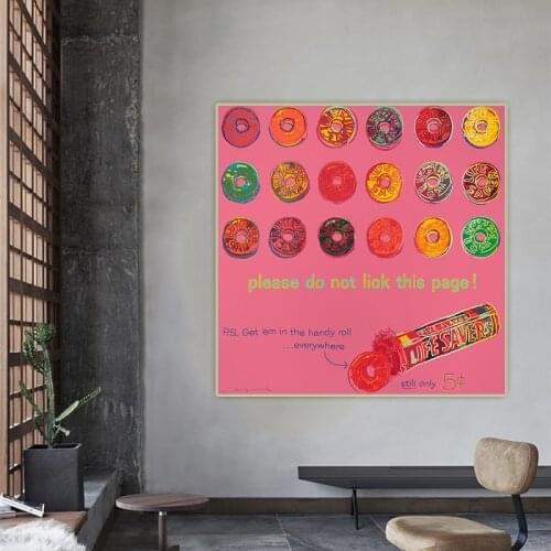 Andy Warhol《Life Savers》Pop Art Canvas Oil Painting Poster Decorative Print Picture Wall Decor Home Living Room Decoration