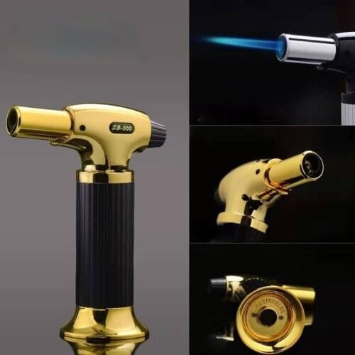 Personalized Welding Torch Lighter Inflatable Spray Gun Windproof Cigar Ignition Smoking Accessories for Weed Gadgets for Men