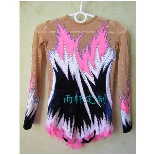 Crystal Custom Child Gymnastics Competition Dress Beautiful New Brand Vogue Figure Skating Dresses For Competition G2841