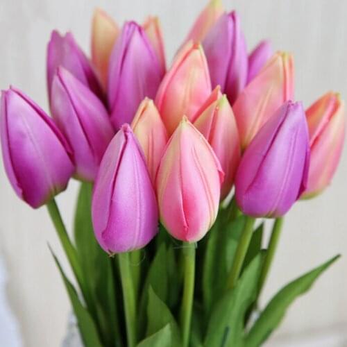 Artificial Silk Tulip Floral Decorative Flowers Simulation European Flower Bouquet For Home Living Room Display Wedding Decor