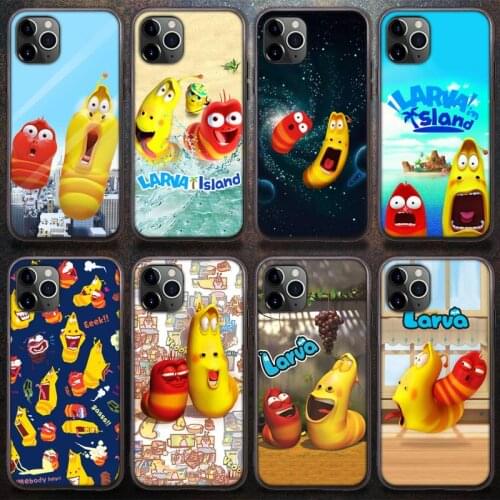 Korean hilarious cartoon cute Larva insect Phone Case for iPhone 8 7 6 6S Plus X 5S SE 2020 XR 11 12 Pro mini pro XS MAX