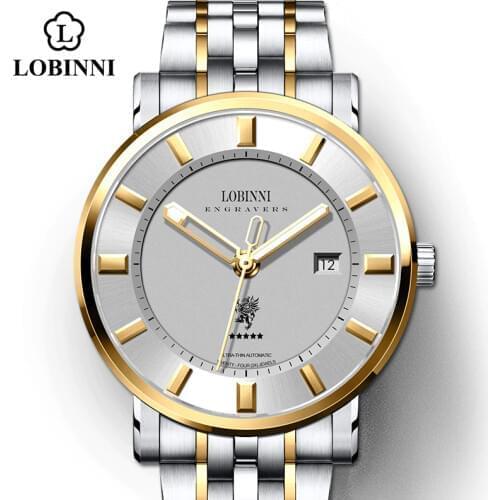 Lobinni Fashion Men Wristwatch For Luminous Top MIYOTA Mens Mechanical Watch Stainless Steel Switzerland Luxury zegarek meski