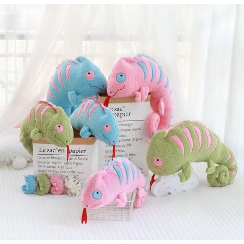 Cartoon Reptiles Lizard Chameleon Plush Toys High Quality Personality Animal Doll Pillow For Kids Birthday Christmas Gifts