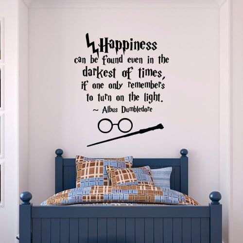 Happiness Wall Decal For Kids Room Bedroom Wall Posters Removable Vinyl Wall Sticker Home Decoration Decal Decor Mural S-839