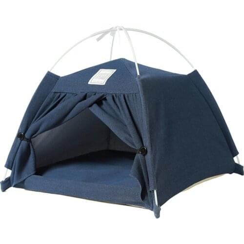 Cat Litter Kennel Detachable Cotton And Linen Breathable Tent Small And Medium-sized Cats And Dogs Pet Supplies Game House