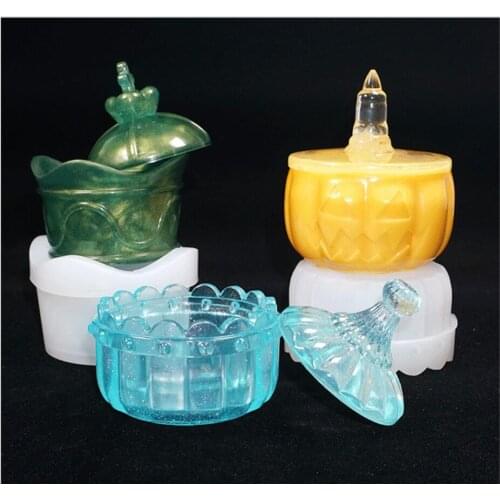 New storage box mold pumpkin / skull / egg / hexagonal storage box crystal crown storage box silicone mold diy glue