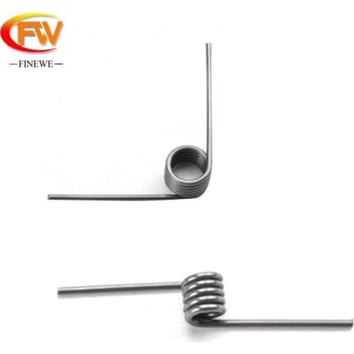 FINEWE Custom 5pcs/lot 2.5mm spring steel wire torsion spring 90/180 degree spring