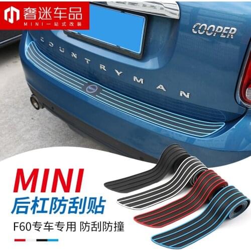 1pcs rubber Paste Car trunk scratch-resistant anti-collision strip Rear bumper stickers car styling for BMW MINI coutryman F60
