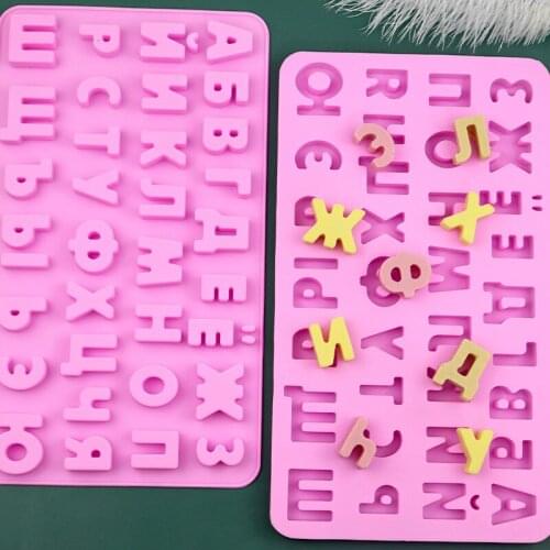 3D Russian Alphabet Silicone Mold Letters Chocolate Mold Cake Decorating Tools Tray Fondant Molds Jelly Cookies Baking Mould
