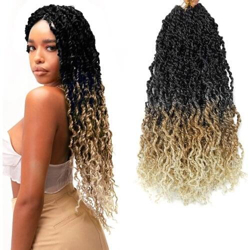 Crochet Braid Hair Passion Twist 18 Inch 28 Inch Ombre Synthetic Braiding Hair Curly Locks Crochet Dreadlocks Hair Extensions