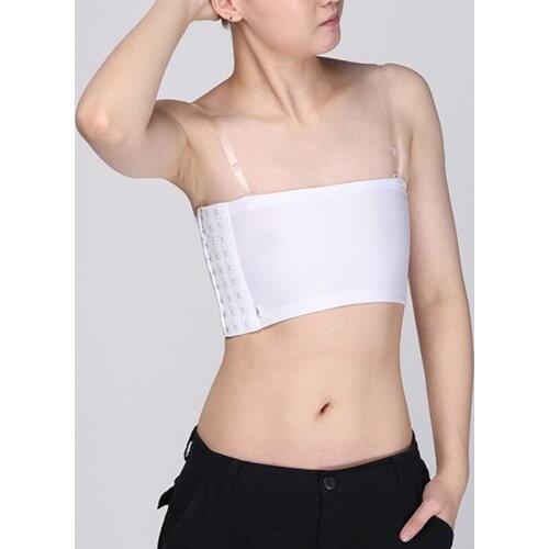 Tomboy Buckle Tube Top Neutral Intimate Underwear One-piece Corset Shapewear Mujer Strapless Bra Crop Top Female Lingerie