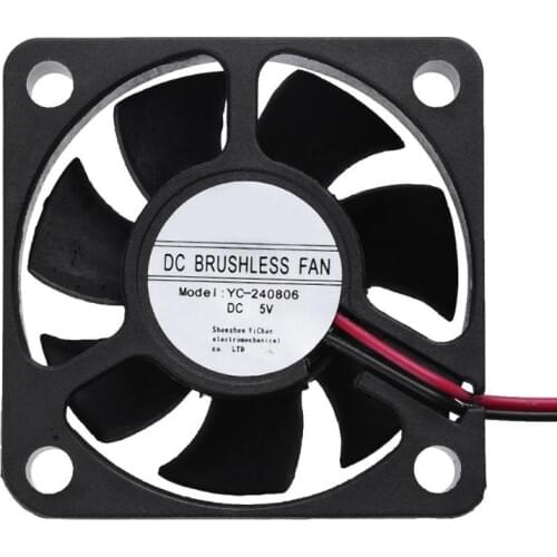 Waterproof YC-240806 5V 50x50x15mm 2Pin Low Noise Brushless Cooling Fan Radiator for PC Case CPU Cooler Radiator Cooler Fan