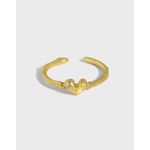 SHANICE 925 Sterling Silver All-match heart-shaped micro-inlaid zircon Rings For Women Adjustable Bague Femme Wedding Ring