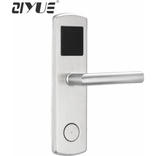 ZIYUE 304 Stainless steel 125khz Rfid Card RF ID Hotel Card Key Lock System for Hotel Office with Manual Key ET600RF