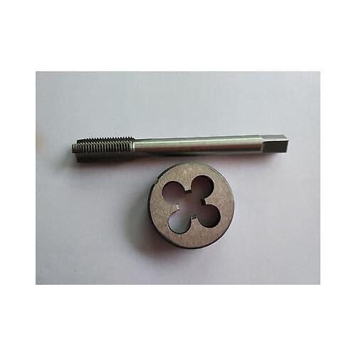 1pc HSS 3/8-16 Plug Left Tap and 1pc 3/8-16 Left Die Threading Tool