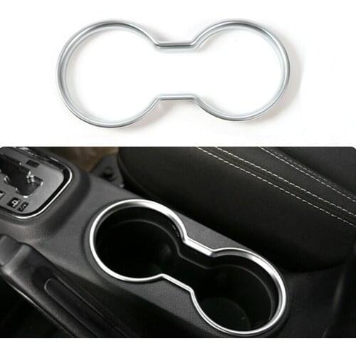 1Pcs Front Water Cup Holder Cover Trim Frame Decor for Jeep Wrangler JK 2011-2017