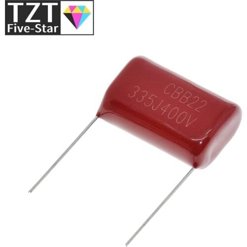 10PCS 400V335J 3.3uF Pitch 25mm 400V 335 3300nf CBB Polypropylene film capacitor