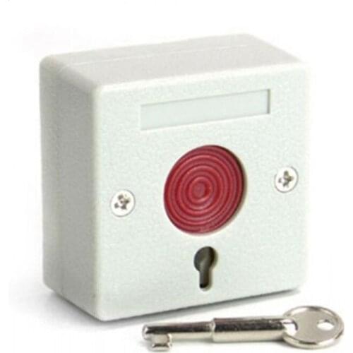 2pcs Wired Emergency Button Wired Panic Button 3 Static Current Can work with GSM Alarm Panel Control Communication