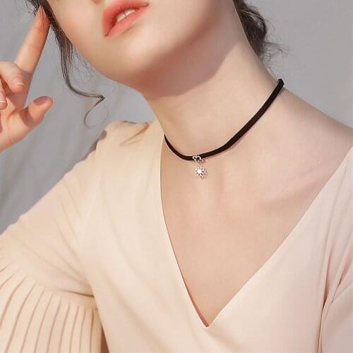 2020 New Hot Styles Bijoux Love Vintage Triangle Geometry Tattoo Waterdrop Clavicle Choker Necklaces For Women Chain Jewelry