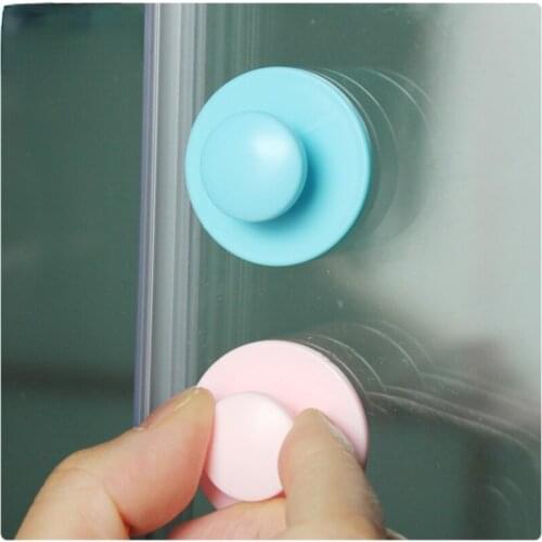 3 Pcs/set Round Sticky Cupboard Cabinet Door Handle Glass Door Baby Safety Handle with Double-sided Tape Furniture Accessories