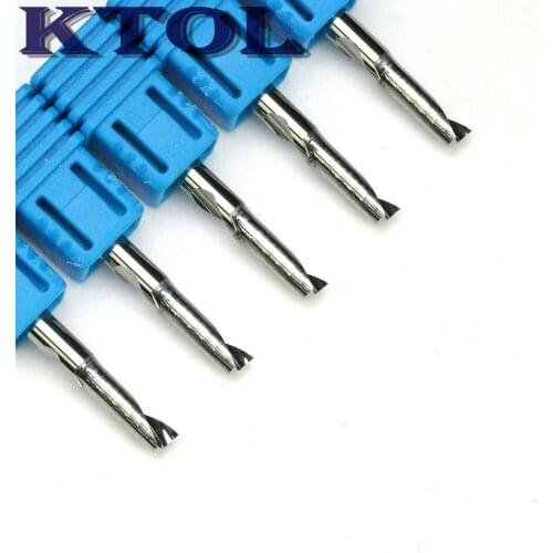 4*12mm One Flute Aluminum Milling Cutter Tungsten Solid Carbide CNC Tool Set Spiral Metal Router Bits for Aluminium Cutting 5pcs