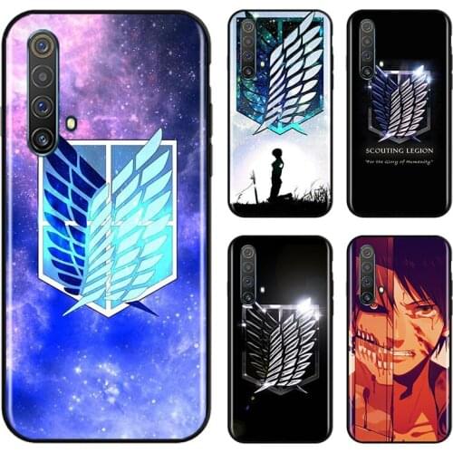Anime Attack On Titan For OPPO Find X3 X2 K5 K3 R17 R15 R9S F19 F15 F11 F9 F7 F5 Neo lite Pro Black Soft Phone Case