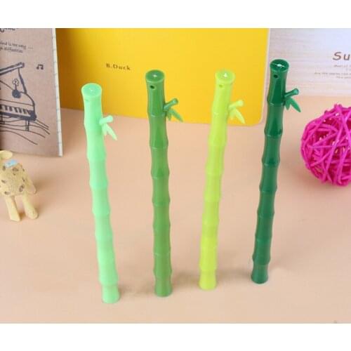 50PCS Bamboo Modeling Needle Gel Pen 0.5mm Ball Pen Black Pen Cartridge Students Supplies Personalized & Creative Stationery