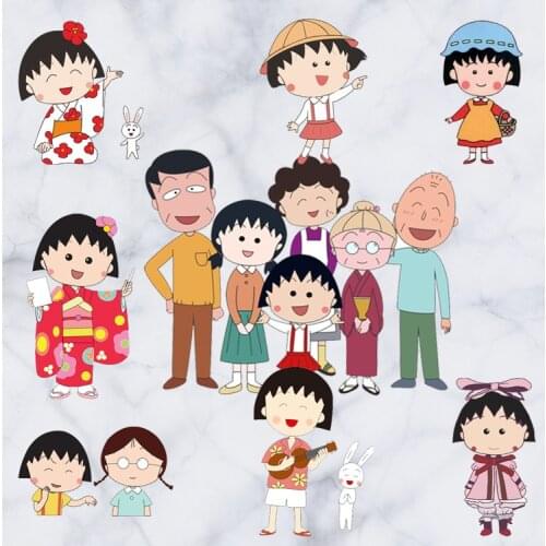 Chibi Maruko Wall Sticker For Kids Room Baby Girl Rooms Decorative Stickers Nursery Bedroom Wall Decal Stickers Home Decoration