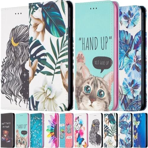 Flip Leather Wallet Case Cover For Xiaomi 10T Lite Poco X3 NFC Redmi 9A 9C 8 8A Note 8T 8 9S 9 pro Book Stand Flower PU Leather