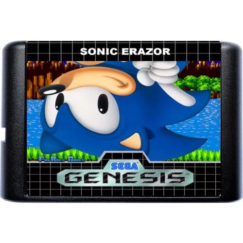 Sonic Erazor 16 Bit MD Game Card For Sega Mega Drive For Genesis