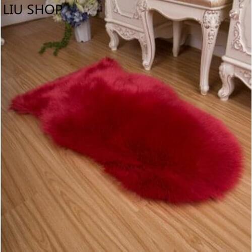 Artificial Skin Fluffy Carpet Long Faux Fur SHEEP RUG Chair Seat Sofa Cover Mat Area Living Bedroom carpet Home Decoration mat