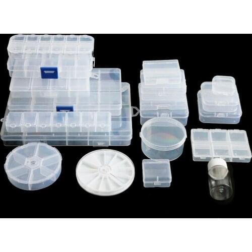 8 Size Jewelry Storage Box Compartment Adjustable Container For Beads Box Earring Display Case Container Plastic Organizer
