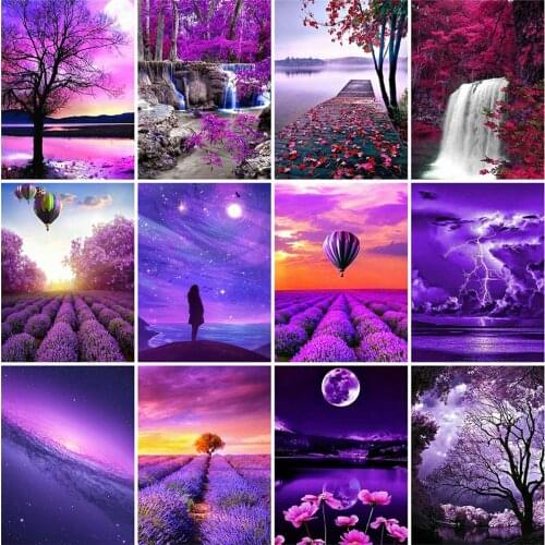 MomoArt 5D DIY Diamond Painting Sunset Handicraft Gift Diamond Embroidery Waterfall Landscape Mosaic Sale Home Decorations