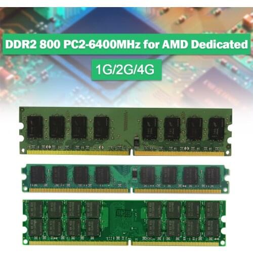 DDR2 RAM Memory 1GB 2GB 4GB 800MHz Desktop DIMM BGA Memory 1.8V 240Pin PC2-6400 for AMD Dedicated