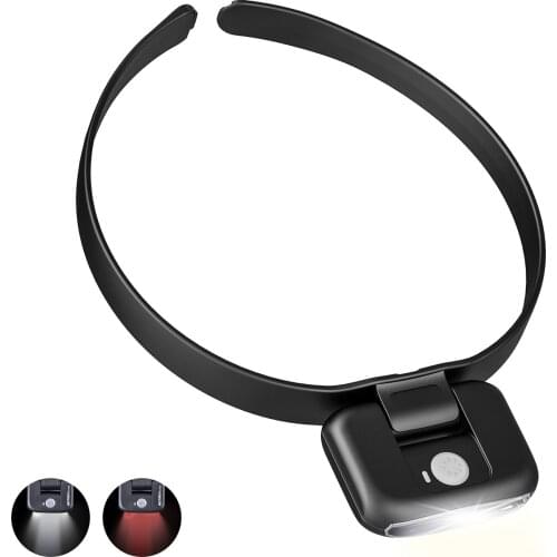 Rechargeable LED Neck Reading Book Light Hands Free USB Cable Included White Red Flashlight Lamps