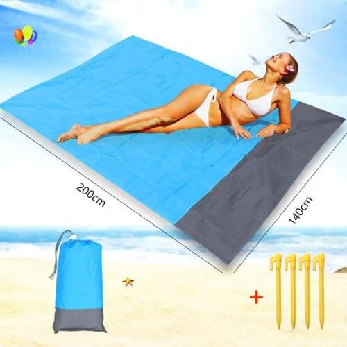 Sand Proof Beach Blanket Waterproof Picnic Blanket Compact Outdoor Travel Blanket Lightweight Pocket Mat for Camping, Hiking, Sp