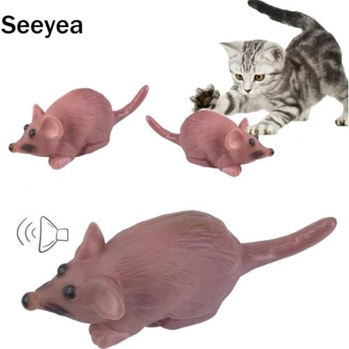 Rubber Mouse Squeak Cat Toy Mouse Cat Toy Kitten Dog Mini Funny Artificial Mouse Toy Attracts Cats Attention Interactive Toy