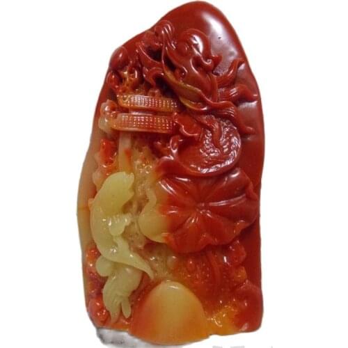 Shoushan Stone Carving Ornaments Jade Ornaments Home Furnishing Feng Shui Stone Crafts Gifts Special Offer