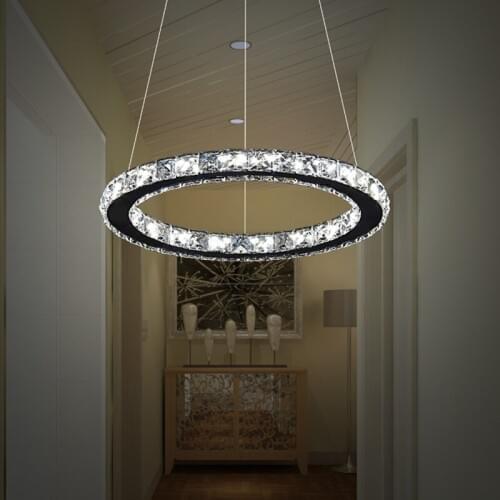 Nordic Solid LED Crystal Chandelier Living Room Lighting Indoor Lighting 2 Layer 3 Layer Circle Chandelier In The Living Room