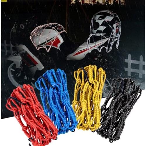New Reflective Moto Helmet Mesh Net Motorcycle Luggage Net Protective Gears Luggage Hooks Motorcycle Accessories Organizer