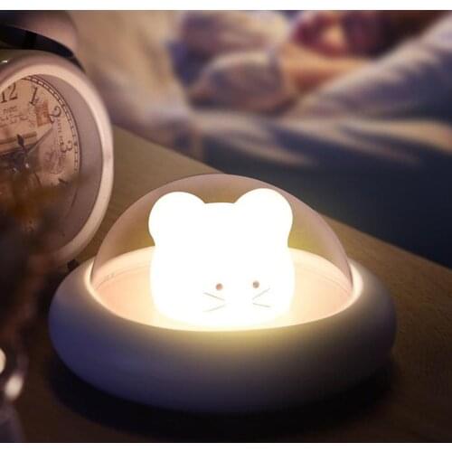 USB Rechargeable LED Night Light For Bedroom Bedside Brightness Adjustable Warm Light Touch Sensor LED Night Lamp For Kids Gift