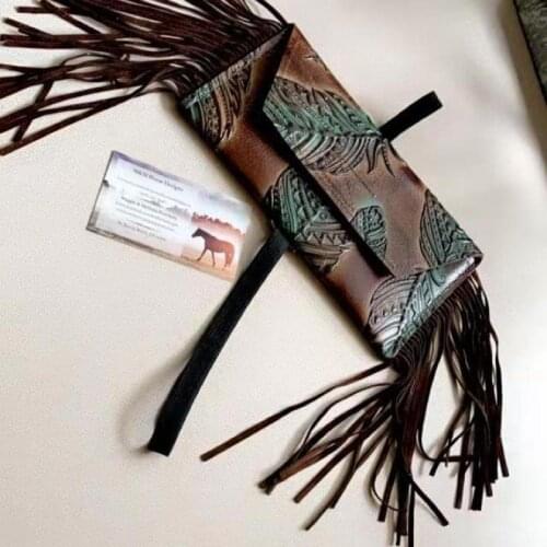 Vintage Tassel Waist Bags for Women Designer Fanny Packs Luxury Pu Leather Lady Small Purses Female Party Clutch Bags 2021