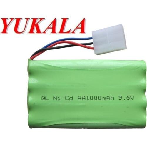 YUKALA 9.6V 1000mAh Ni-CD AA battery for RC Truck 2050 2054 2060 2053 2020 RC car/ RC boat/ RC tank