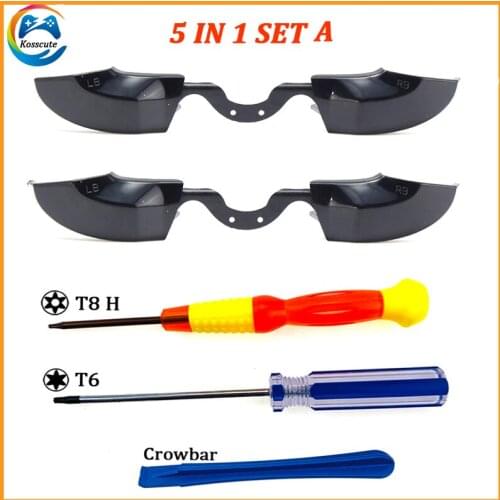 Replacement LB RB Bumpers Buttons Key+T6&T8 Screwdrivers Repair Tools+Crowbar For Microsoft Xbox one Elite Controller free shipp