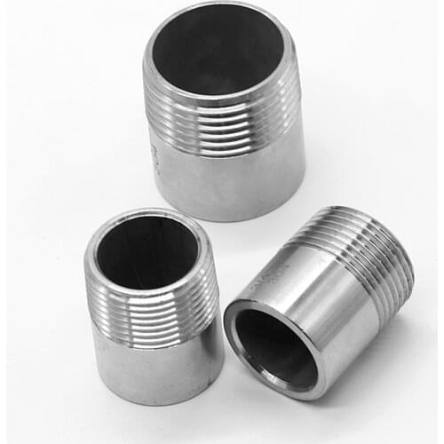 1/8" 1/4" 3/8" 1/2" 3/4" 1" to 2" BSPT Male x Butt Weld Nipple 304 Stainless Steel Pipe Fitting Water Gas Oil