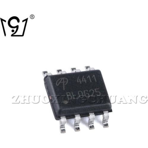 10PCS AO4411 SOIC-8 30V 8A 4411 MOSFET Patch IC chip