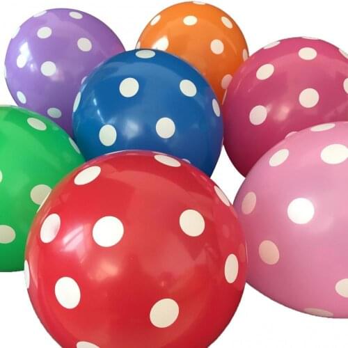 100Pcs Latex Balloons Polka Dot Wave Point Happy Birthday Party Wedding Decor Supplies Christmas Decorations Kids Air Balls