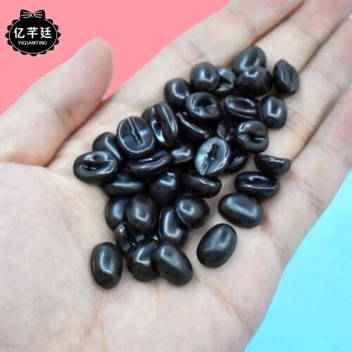 1000pcs/lot solid resins Simulation coffee bean 13mm mixed artificial food accessories DIY